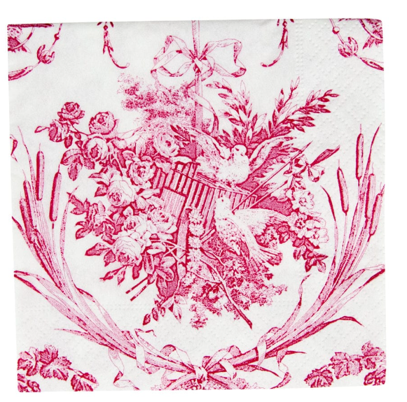 Caspari Romantic Rose Napkins
