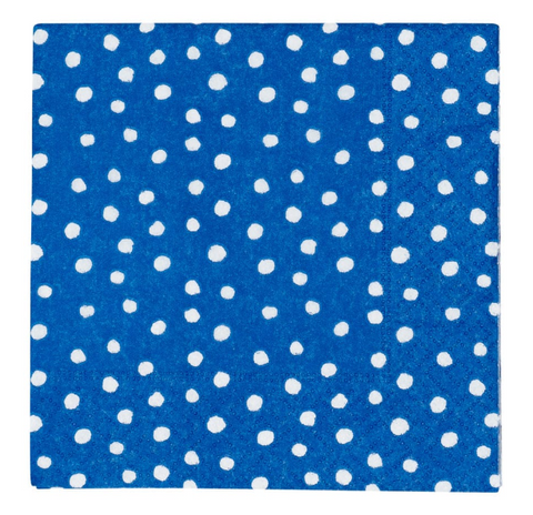 Caspari Small Dots Royal Blue Napkins