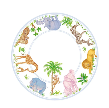 Caspari Safari Baby Salad & Dessert Plates