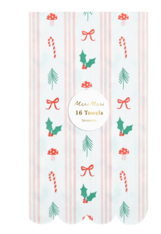 Meri Meri Festive Icon Stripes Guest Towels