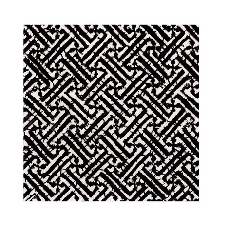 Caspari Fretwork Black Cocktail Napkin