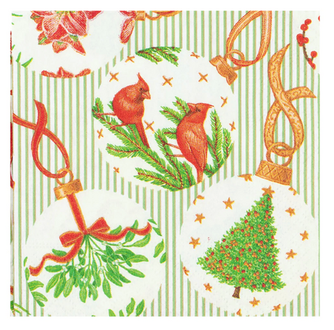 Caspari Botanical Ornaments Napkin Dinner