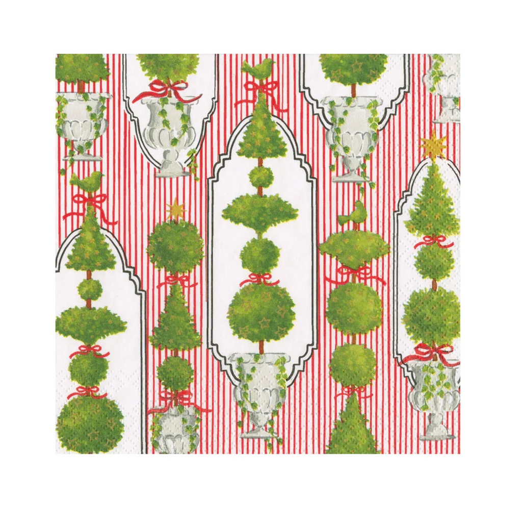 Caspari Eloise Red Napkin Luncheon