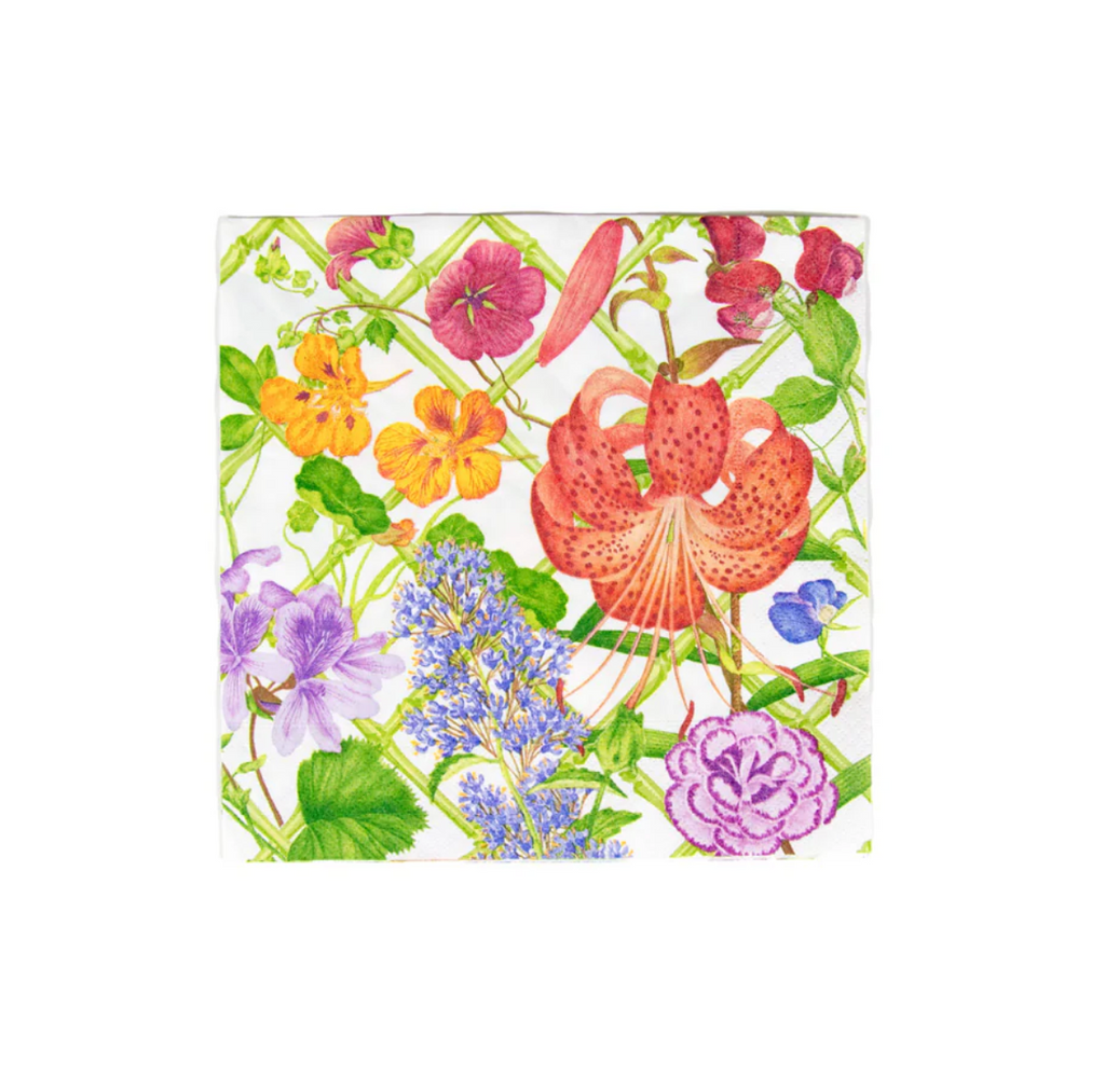 Caspari Floral Trellis Napkin Dinner