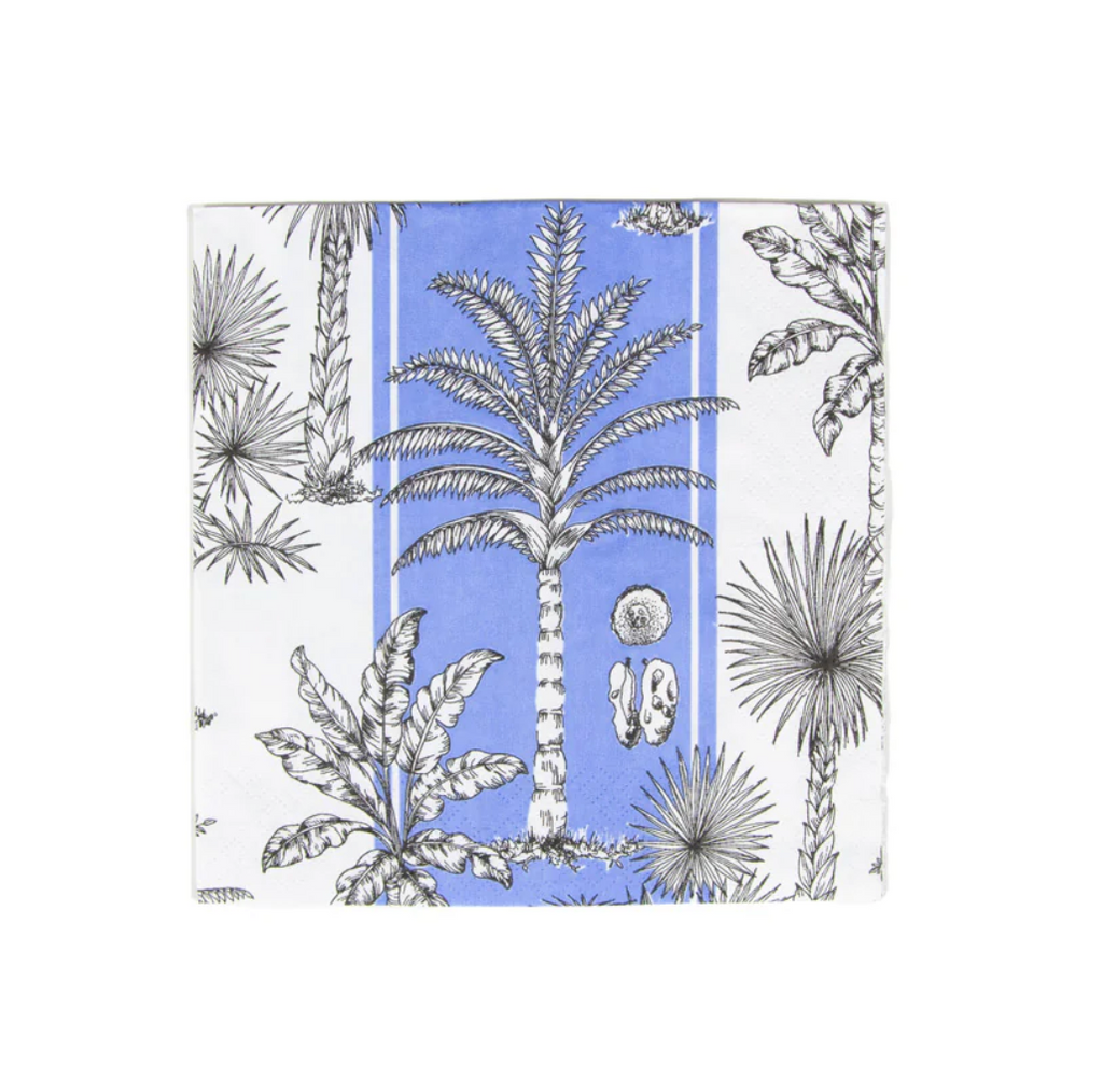 Caspari Southern Palms Blue/White Napkin Luncheon