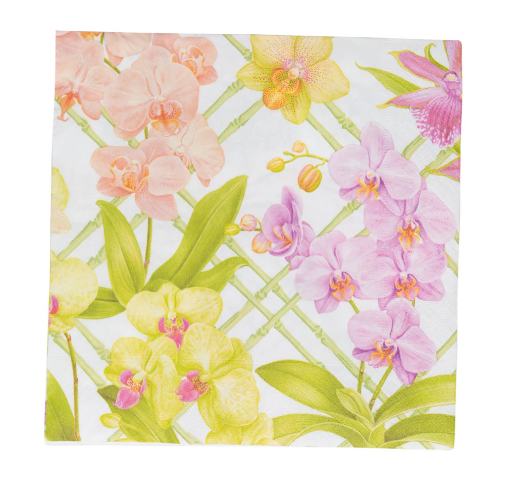 Caspari Orchid Conservatory Napkin Dinner