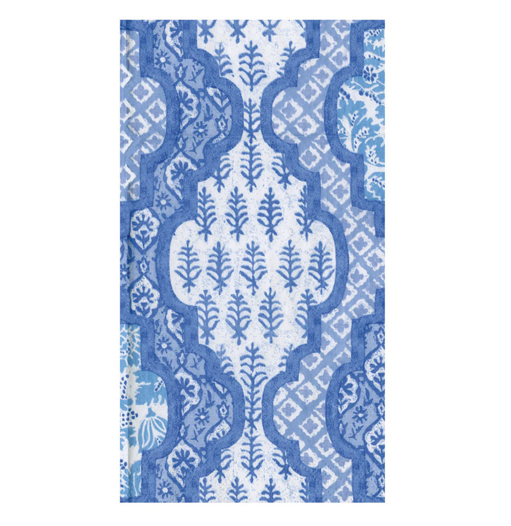Caspari Provencale Cotton Blue Guest Towel