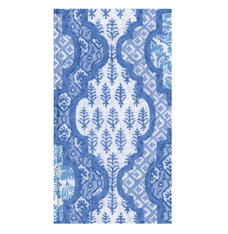 Caspari Provencale Cotton Blue Guest Towel