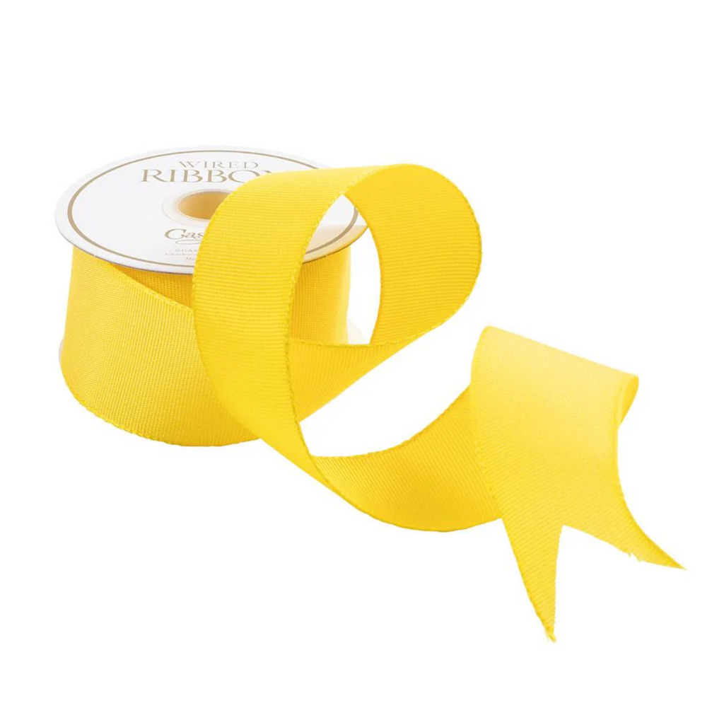 Caspari Wired Yellow Ribbon, 8 Yards
