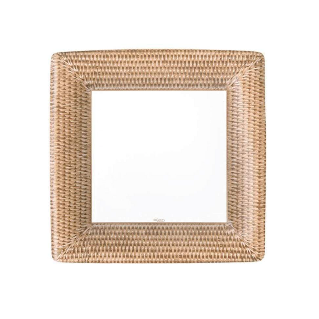 Caspari Rattan Square Salad/Dessert Plates