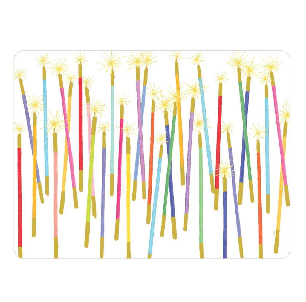Caspari Candles Paper Placemats Rectangle