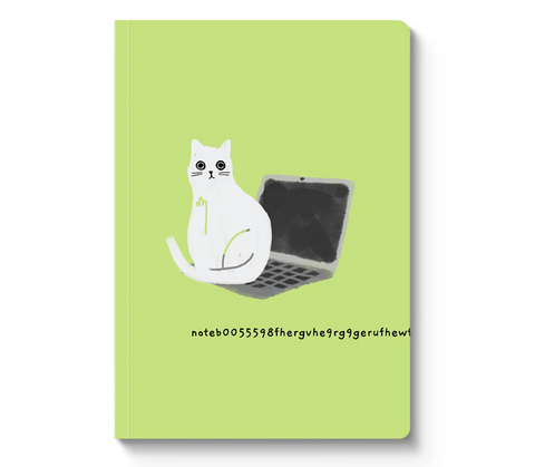 Laptop Cat A5 Paperback Notebook
