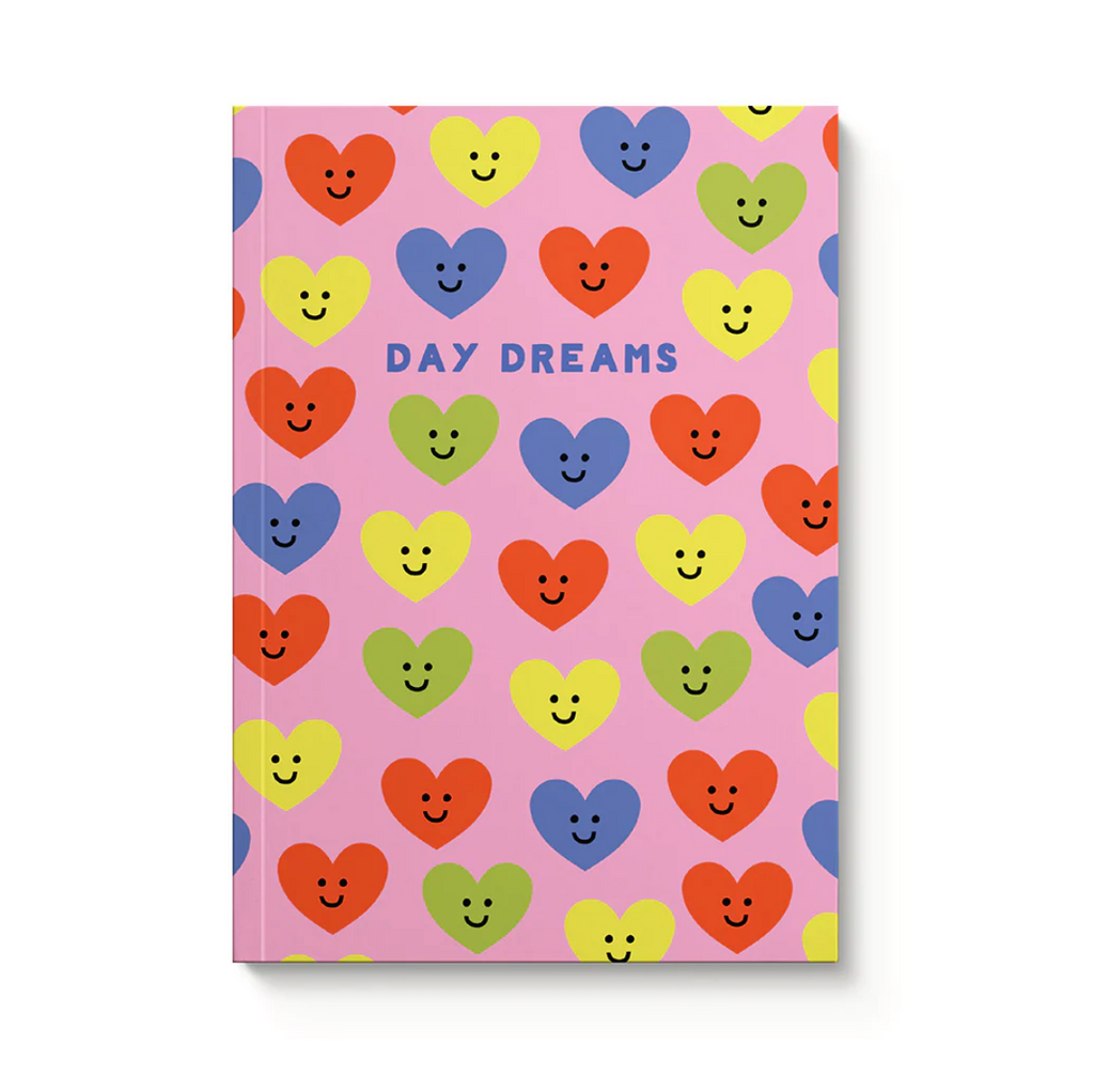 Day Dreams Hearts A5 Paperback Notebook