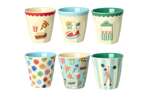 Rice Fun Fair Melamine Cups  160ml - Set of 6