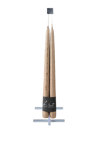 Rasteli - Luz your Senses Rustic Metal - Pair of Rustic Tapers - L 30 cm x Ø 2.2 cm