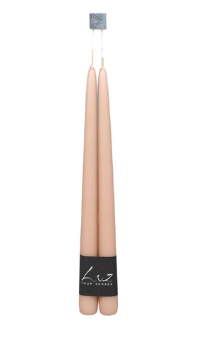 Rasteli - Luz Your Senses Velours - Pair of Tapers - Ø 2.2 cm x L 30 cm