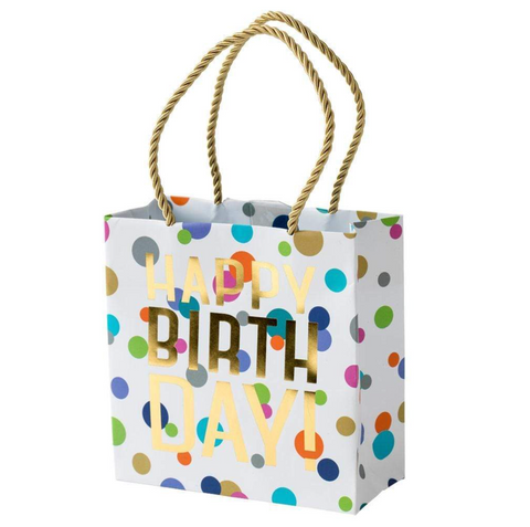 Caspari Happy Birthday Confetti Gift Bag