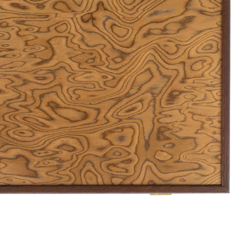 Manopoulos - Handcrafted Walnut Burl Backgammon Set 20x12cm