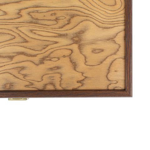 Manopoulos - Handcrafted Walnut Burl Backgammon Set 20x12cm
