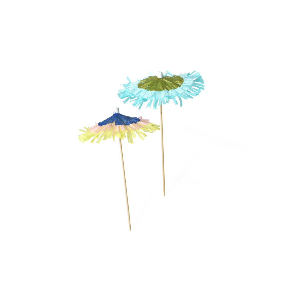 Rice Party Picks Umbrella 2 Colors - 8 Pcs