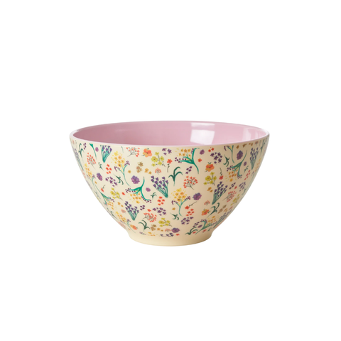 Rice Melamine Wild Flowers Salad Bowl