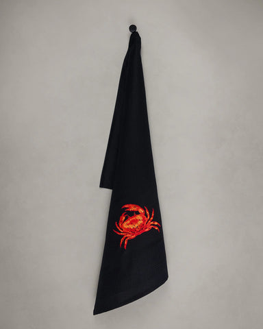 Vista Portuguese - Crab Tea Towel, Black