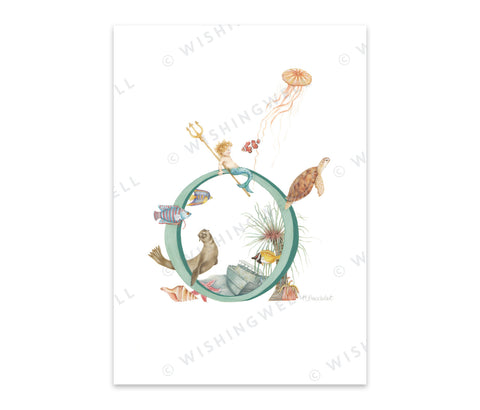 Wishing Well Alphabet Little Greeting Card