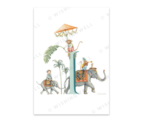 Wishing Well Alphabet Greeting Card