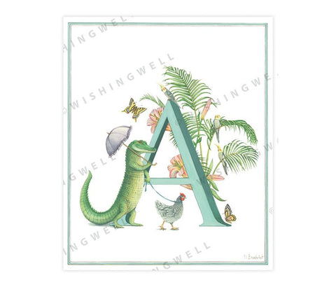 Wishing Well Alphabet Little Greeting Card