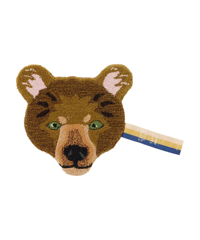 Archie Check Bear Head Rug XS