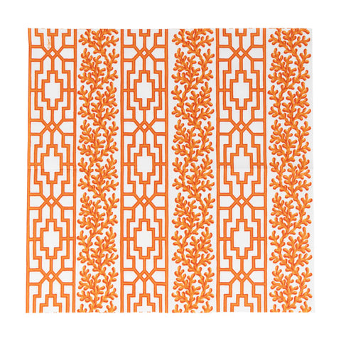 Caspari Coral And Trellis Coral Napkins