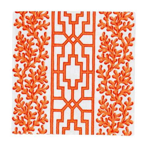 Caspari Coral And Trellis Coral Napkins