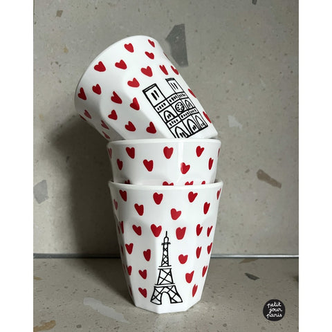 Petit Jour Picto-Hearts Notre-Dame Melamine Cup