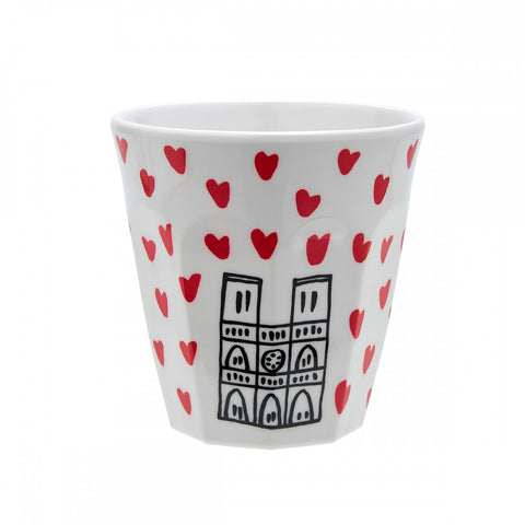 Petit Jour Picto-Hearts Notre-Dame Melamine Cup