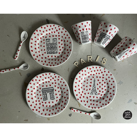 Petit Jour Picto-Hearts Notre-Dame Plate 20cm