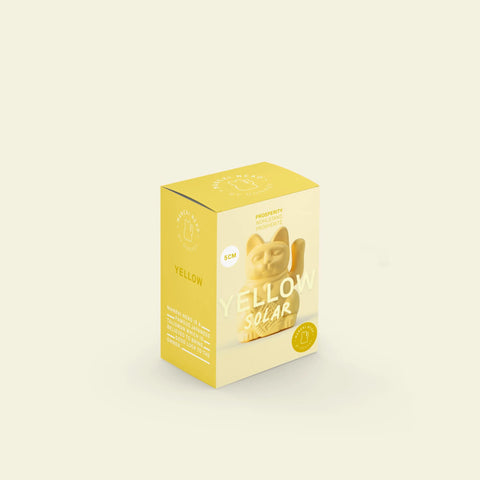 Donkey Lucky Cat Mini Solar Yellow