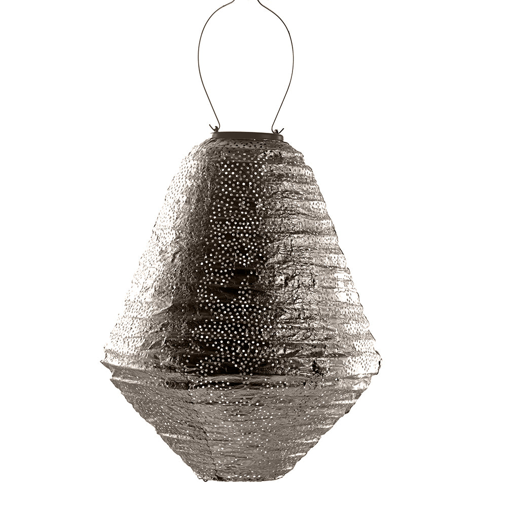 Lumiz Marrakesh Light Taupe Can LED Solar Lantern