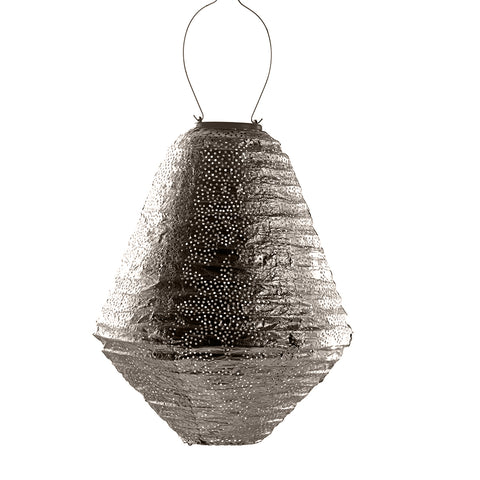 Lumiz Marrakesh Light Taupe Can LED Solar Lantern