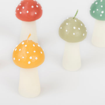 Meri Meri Rustic Mini Mushroom Candles (x 6)