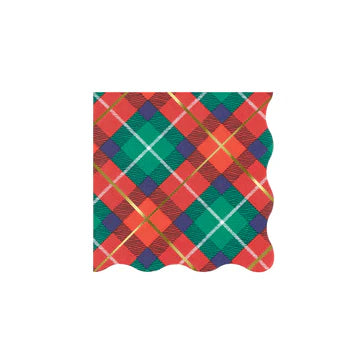 Meri Meri Plaid Mix Small Napkins (x 16)