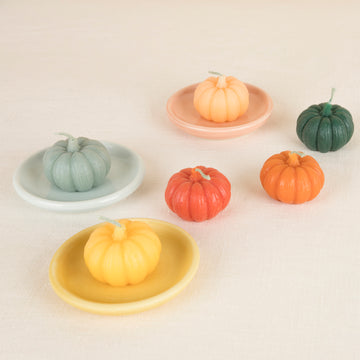Meri Meri Mini Rainbow Pumpkin Candles (x 6)