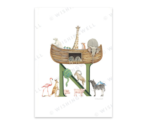 Wishing Well Alphabet Greeting Card