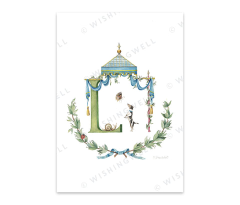 Wishing Well Alphabet Greeting Card