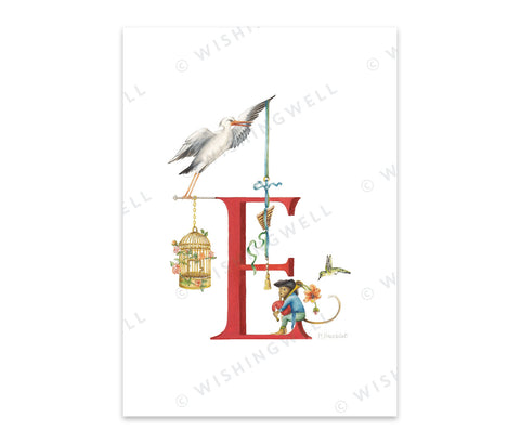 Wishing Well Alphabet Little Greeting Card