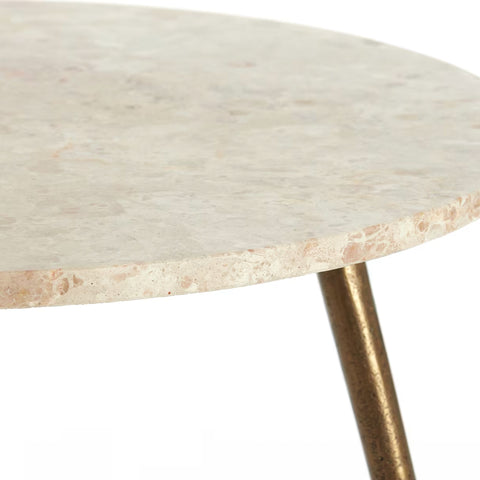 Zeca Round Marble Nestled Side Table (Set of 2)