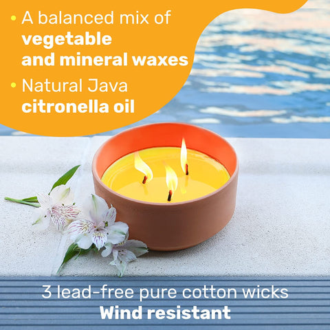 Graziani Citronella Terracotta Candle Set