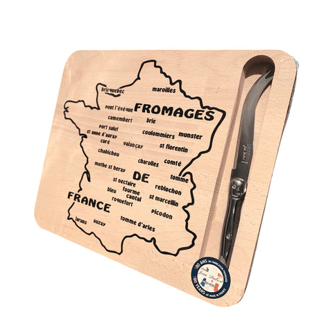 Laguiole Jean Dubost French Map Cheese Board & Knife