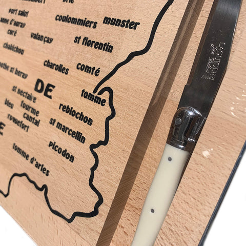 Laguiole Jean Dubost French Map Cheese Board & Knife