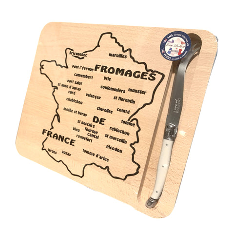 Laguiole Jean Dubost French Map Cheese Board & Knife