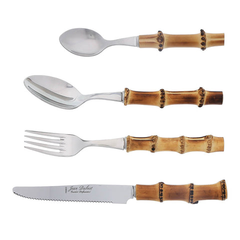 Laguiole Jean Dubost Bamboo Flatware (Set of 16)